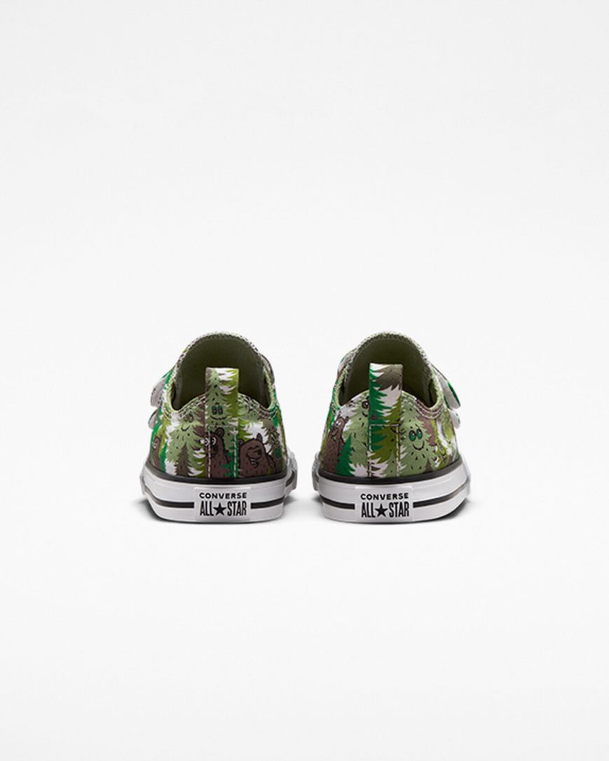 Tenis Converse Chuck Taylor All Star Easy-On Forest Camo Cano Baixo Menino Branco Verdes | PT H078903